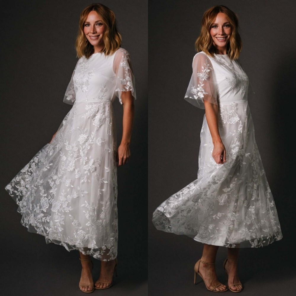 Baltic Born White Floral Embroidered Maxi Dress